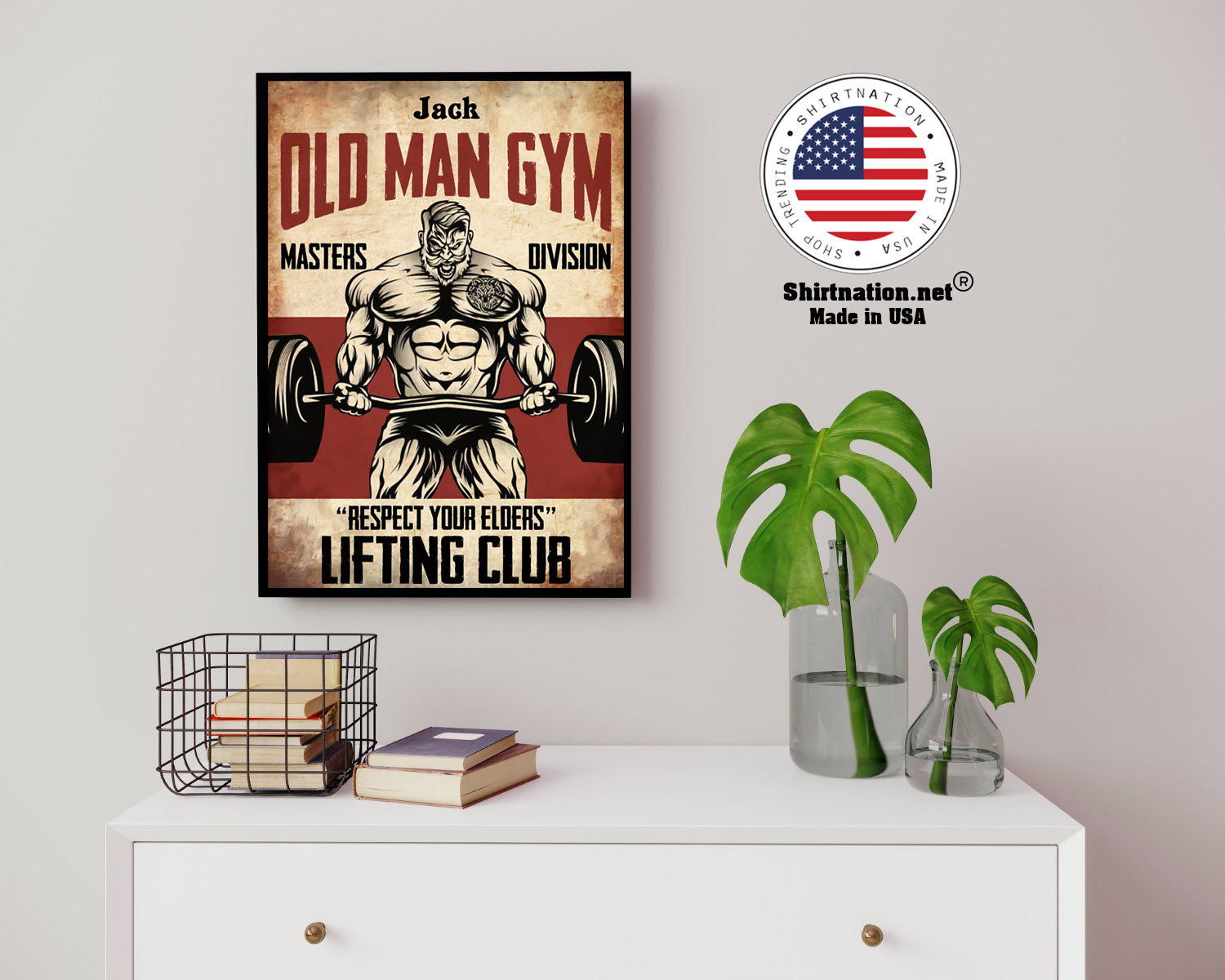 Old man gym masters division respect your elders lifting club poster 14 1