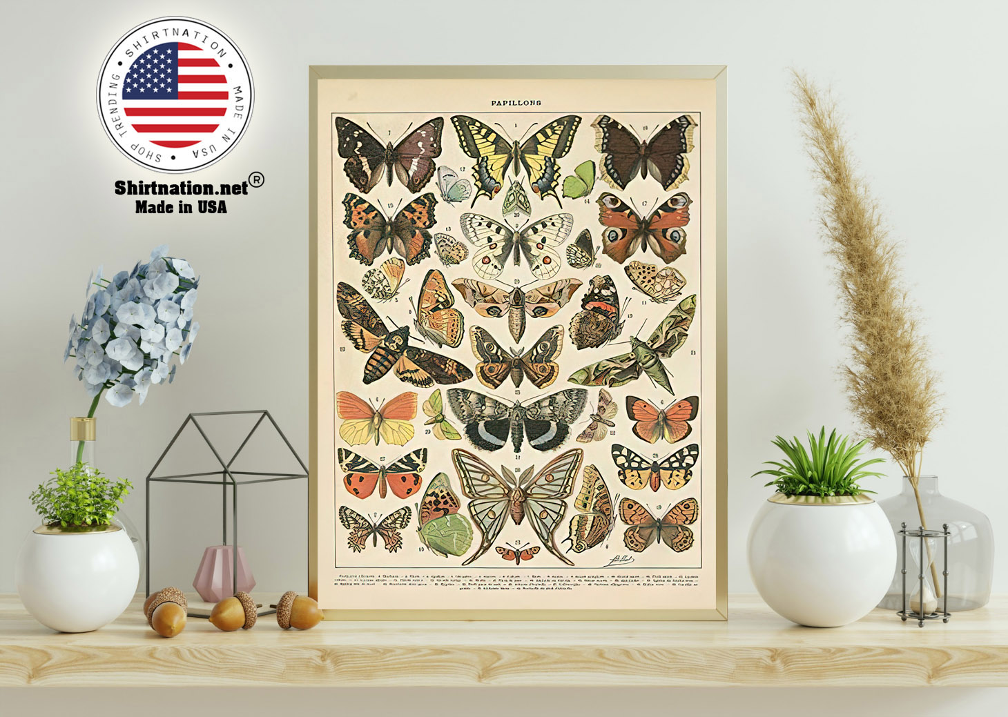 Popular vintage french types of papillons butterflies poster 11
