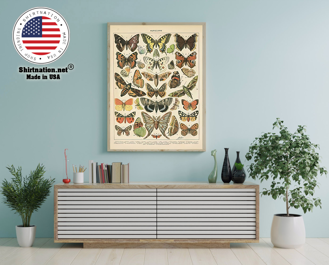 Popular vintage french types of papillons butterflies poster 12