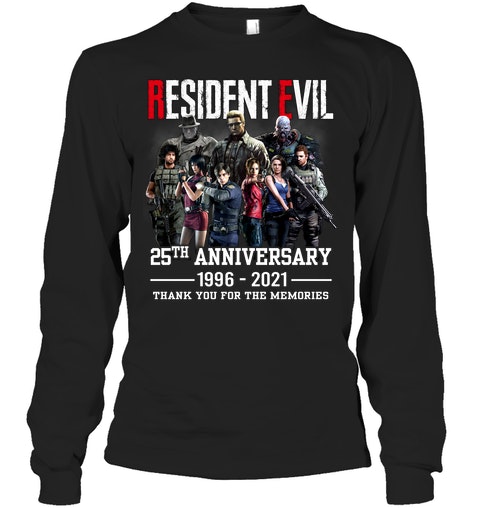 Resident evil 25th anniversary 1996 2021 thank you for the memories shirt 12