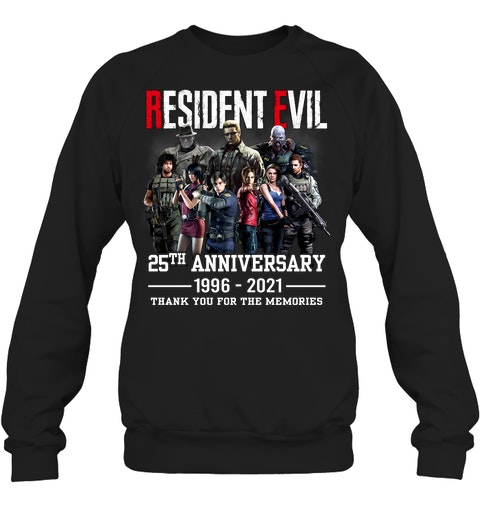 Resident evil 25th anniversary 1996 2021 thank you for the memories shirt 13