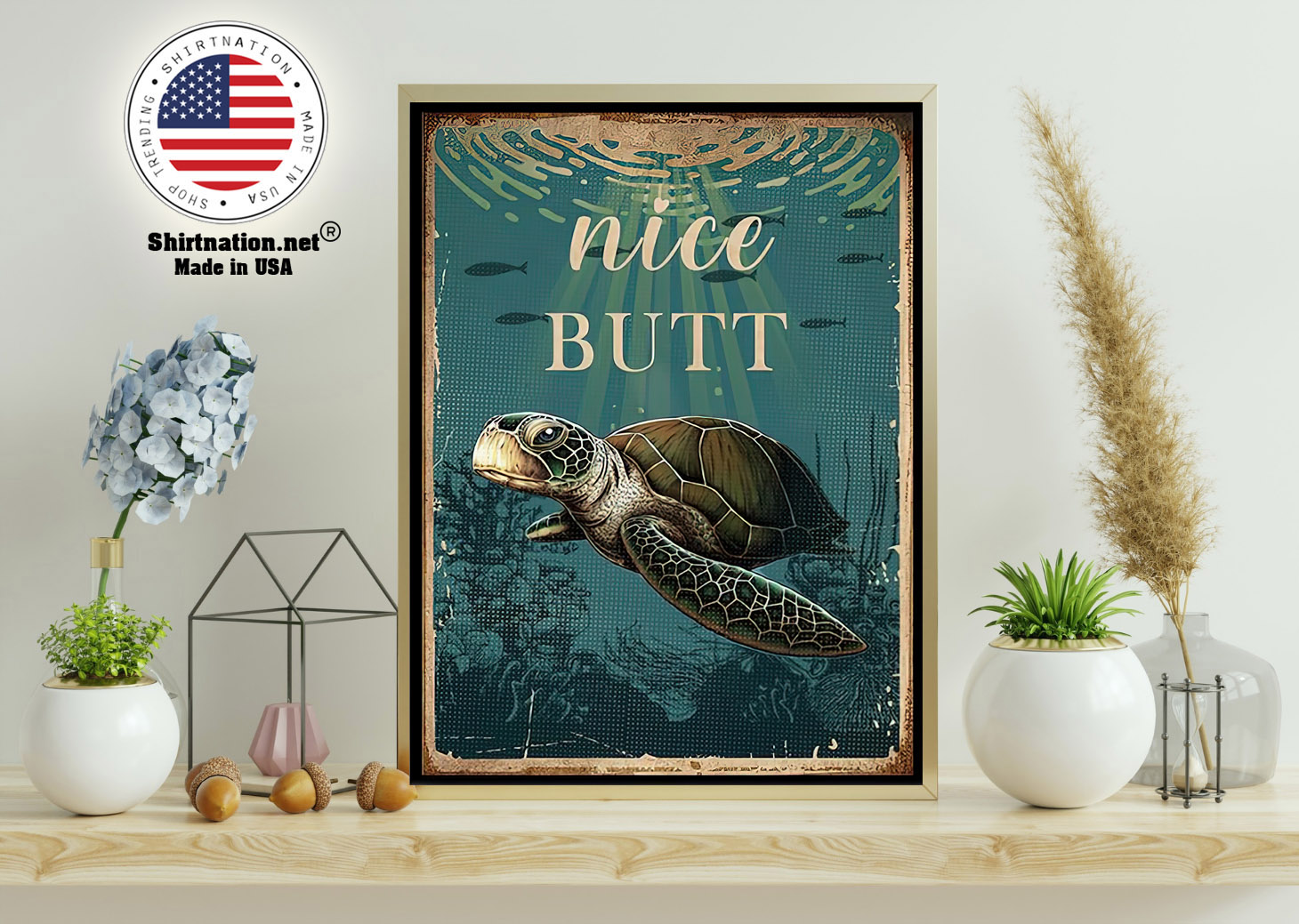 Sea turtle nice butt poster 11