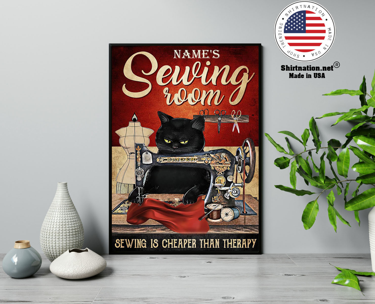 Sewing room sewing is cheaper than therapy poster 13