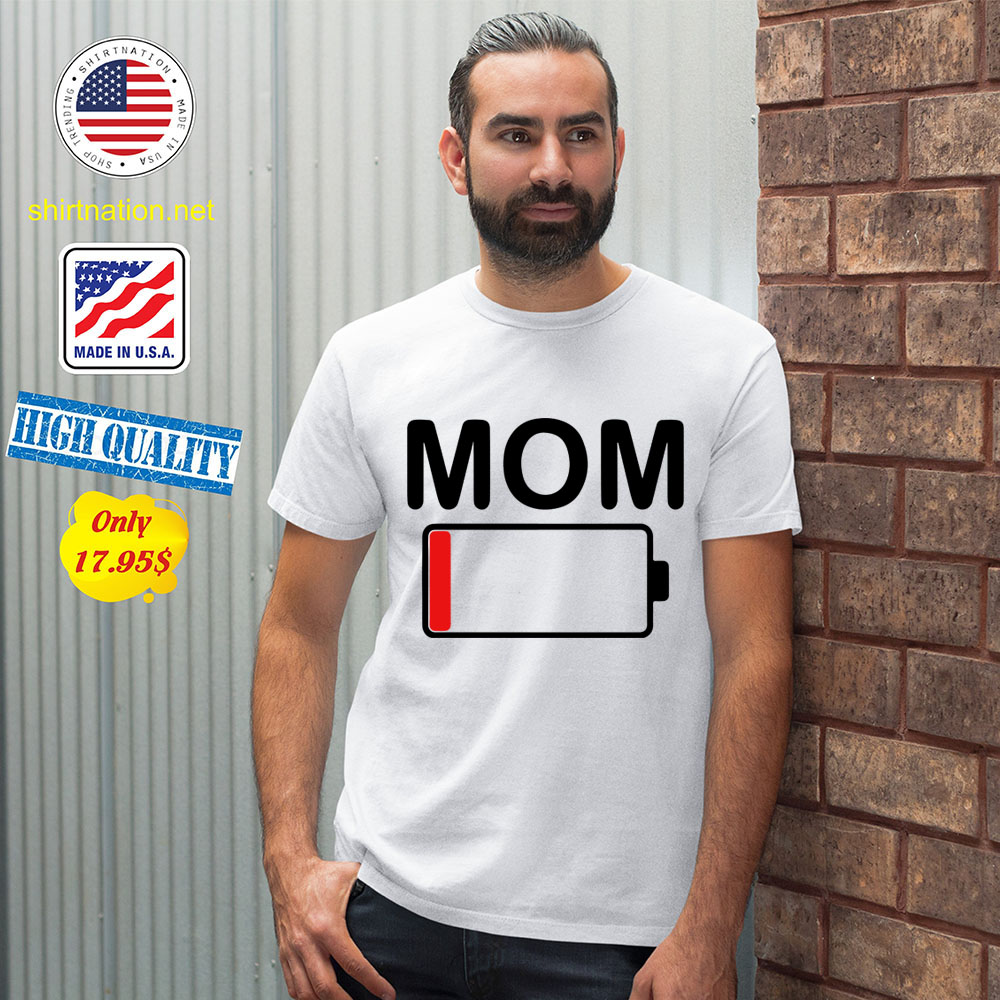 Womens mom battery low shirt 12