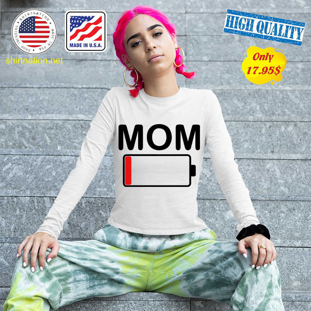 Womens mom battery low shirt 13