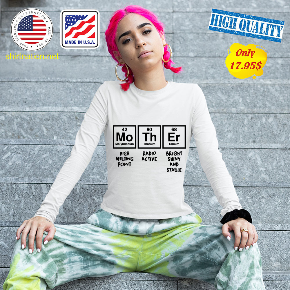 Womens mother periodic table high melting point radio active shirt 13 1