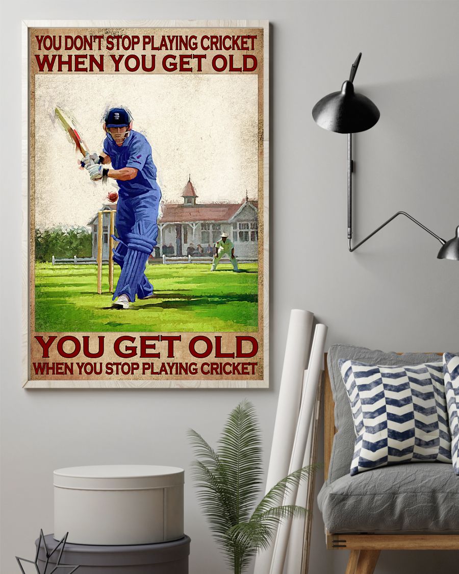You dont stop playing cricket when you get old poster1