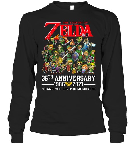 Zelda 35th anniversary 1986 2021 thank you for the memories shirt 12