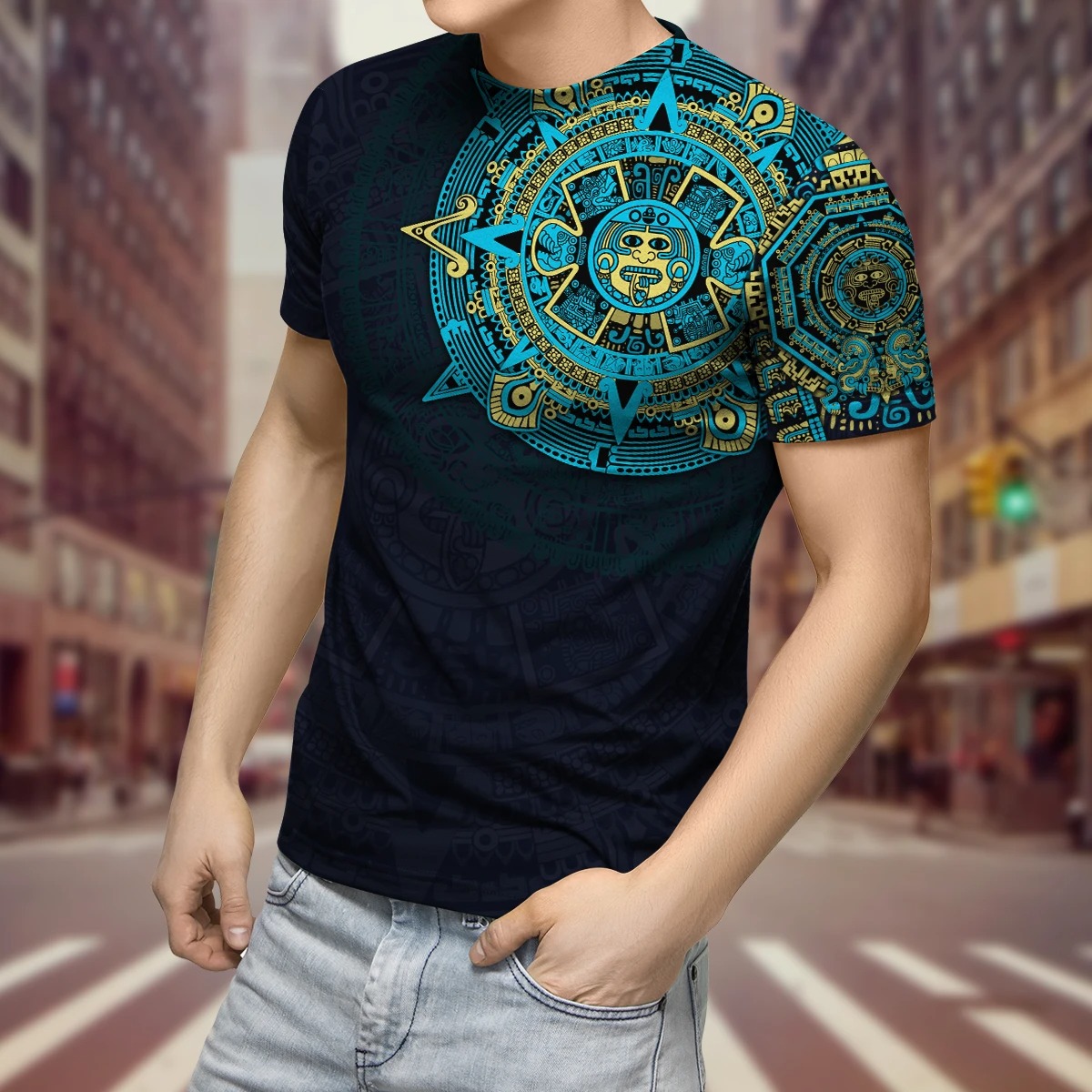 Aztec Mexico 3D over print hoodie and shirt4