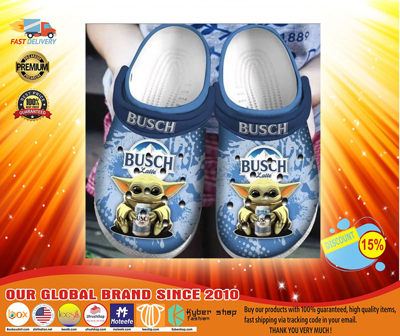Baby Yoda Hug Busch Latte Crocband Crocs Clog Shoes3