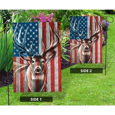 Deer American flag4