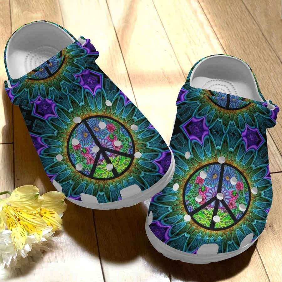Flower hippe soul crocs crocband clog3