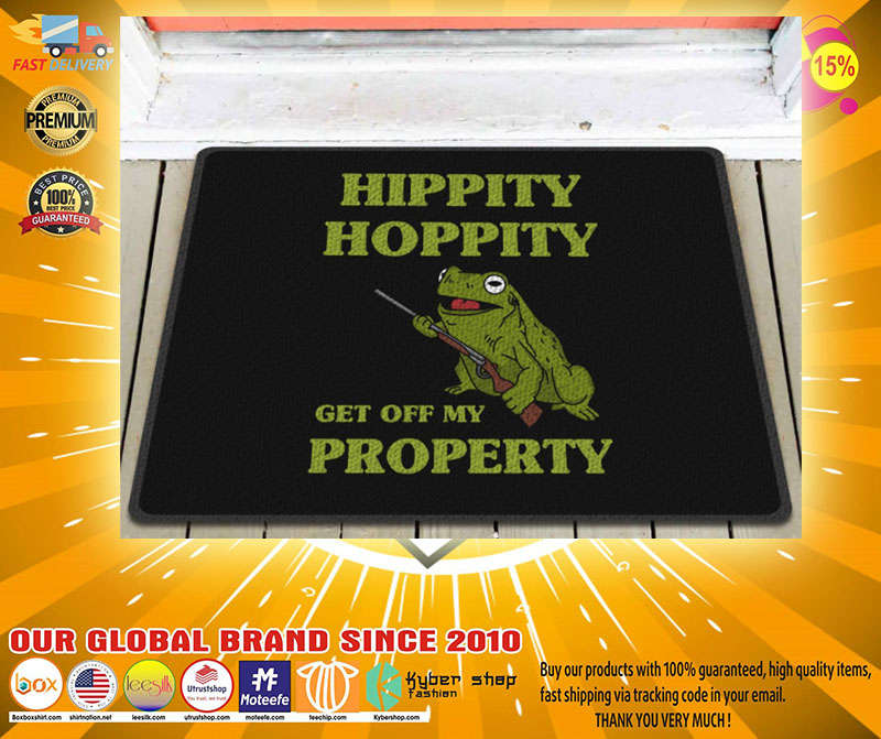 Frog hippity hoppity get off my property doormat2