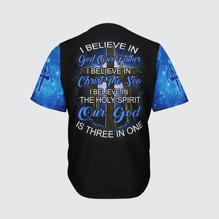 I believe in god out father Baseball Jersey4
