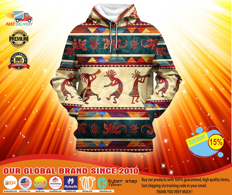 Indigenous native 3D hoodie and shirt4