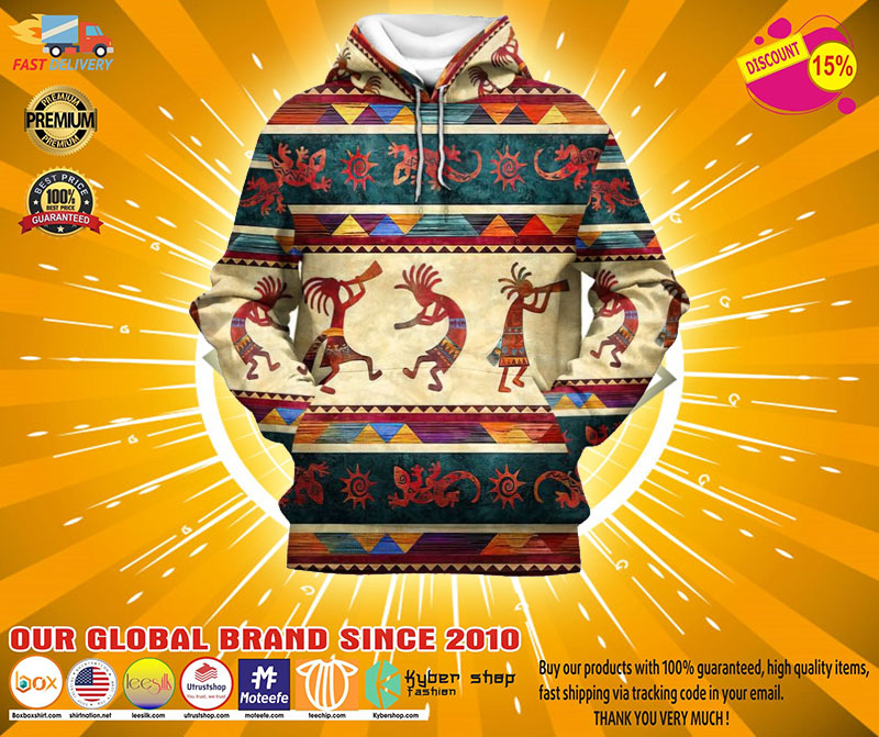 Indigenous native 3D hoodie and shirt3