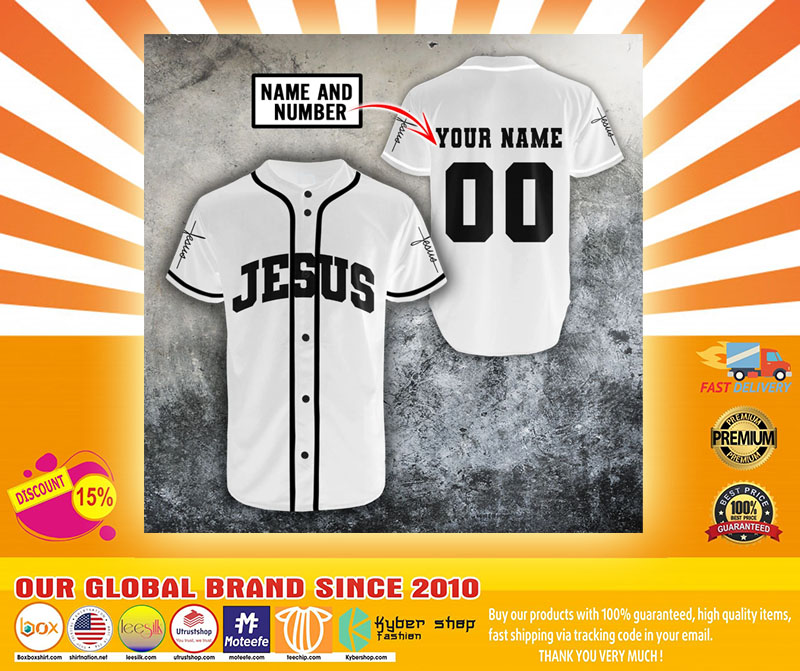 Jesus christian custom name and number baseball jerseyshirt4