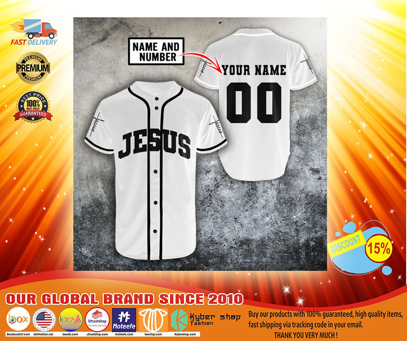 Jesus christian custom name and number baseball jerseyshirt3