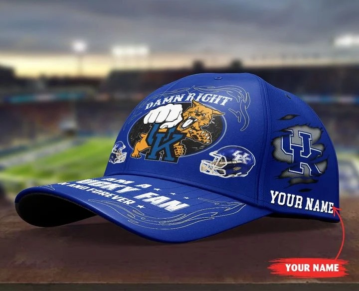 Kewi Damn right I am a Kentucky fan now and forever custom cap4