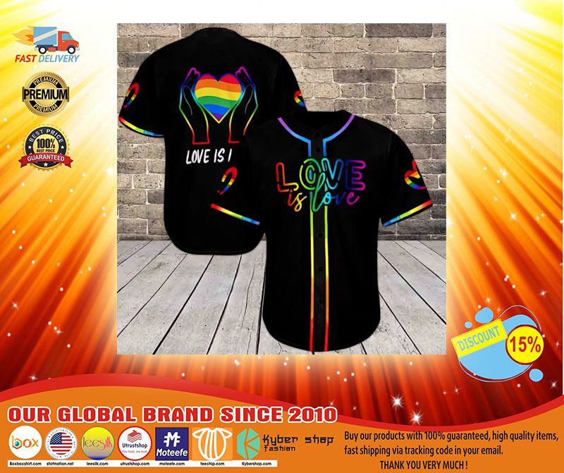 LGBT love is love baseball shirt3