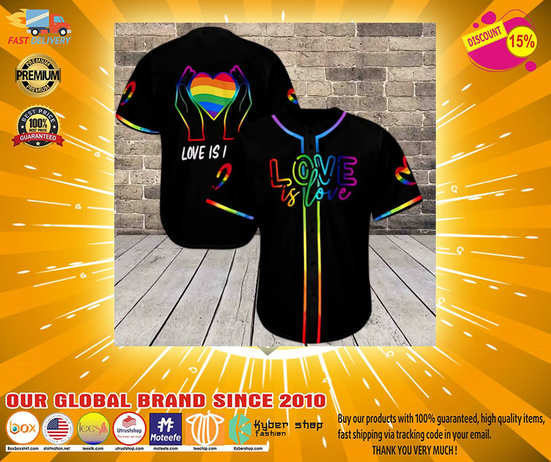 LGBT love is love baseball shirt2