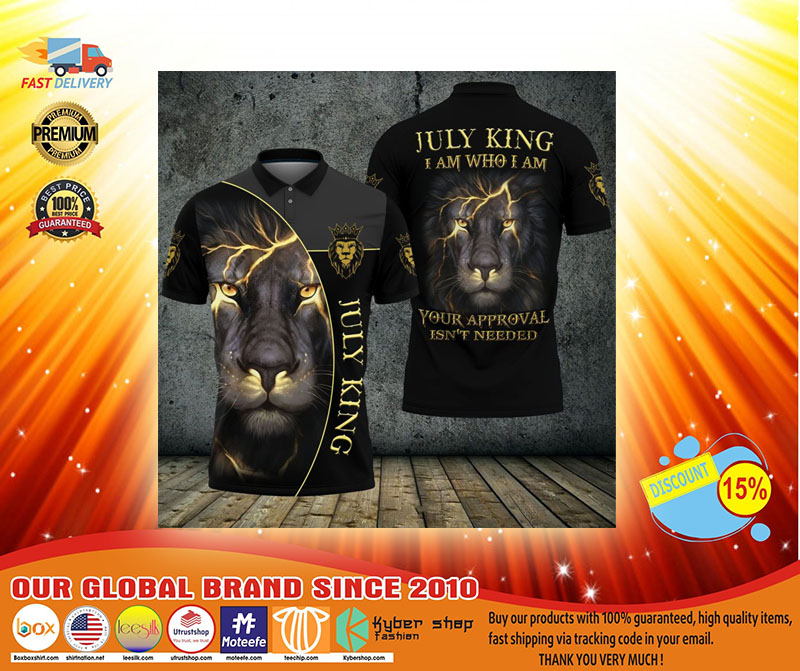 Lion july king I am who I am your approve isnt needed polo shirt3