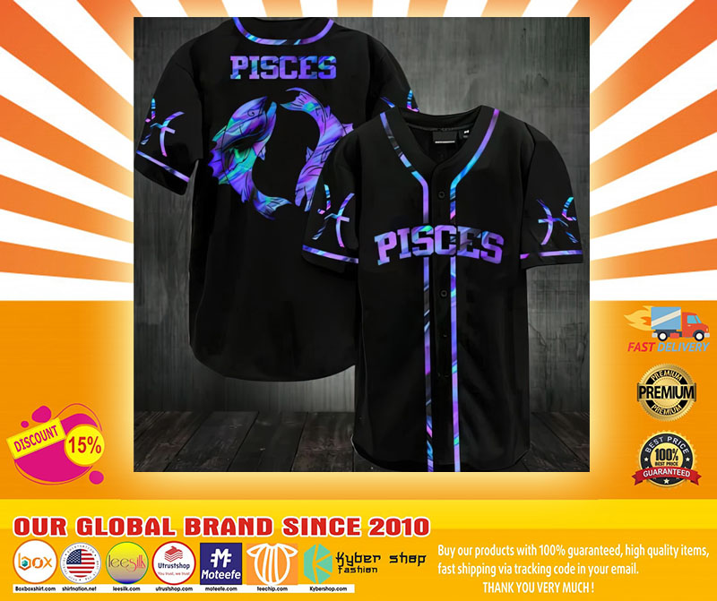 Zodiac Pisces Baseball Jersey4