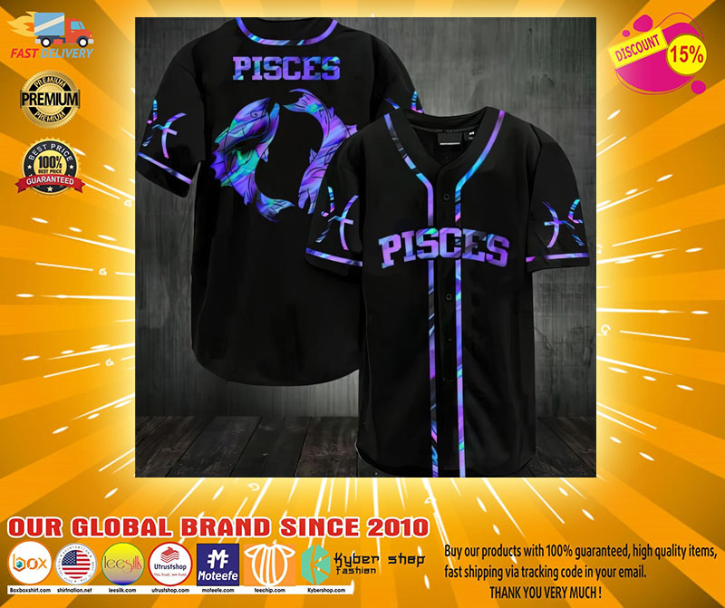 Zodiac Pisces Baseball Jersey2