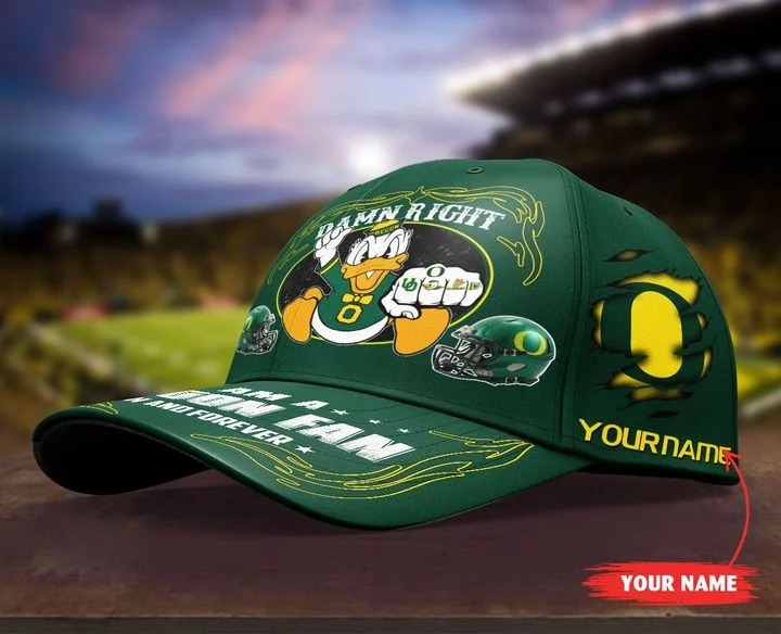 ORDU Damn right I am a Oregon Fan now and forever custom name cap4