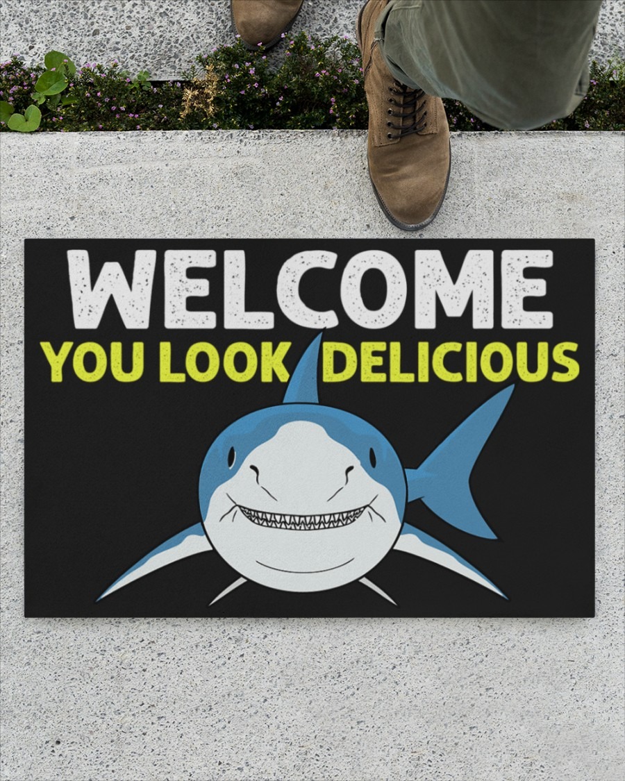 Shark welcome you look delicious doormat4