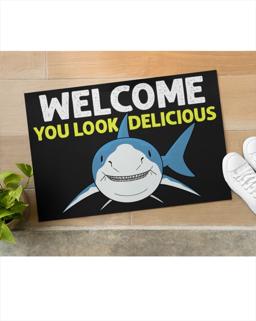 Shark welcome you look delicious doormat2