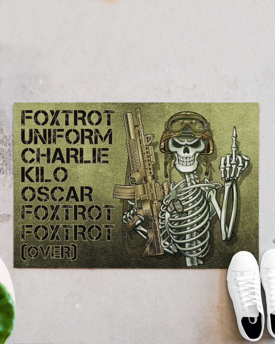 Skull Skeleton foxtrot uniform charlie kilo oscar foxtrot doormat4