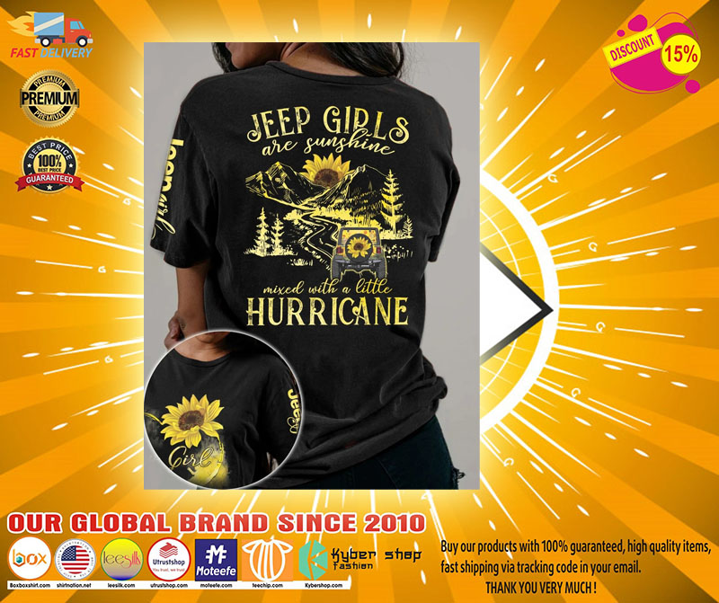 Sunflower jeep girls are sunshine mixed with a little hurricane 3D hoodie2
