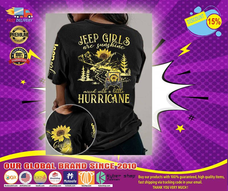 Sunflower jeep girls are sunshine mixed with a little hurricane 3D hoodie1