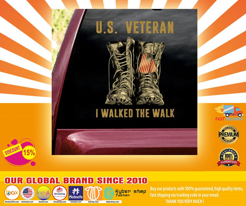 US veteran I walked the walk car decal4