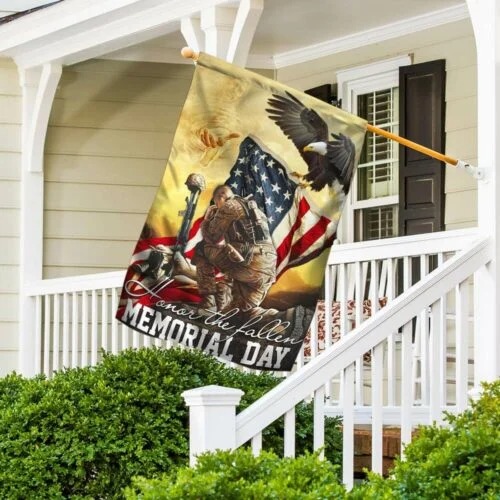 Veteran eagle American honor the fallen memorial day flag4