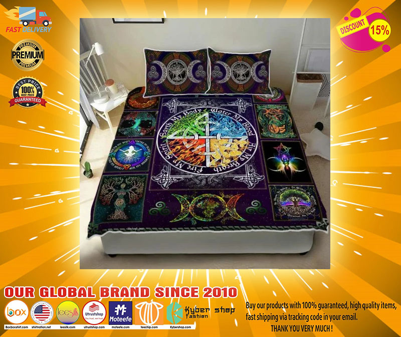 Wiccan witch pagan quilt bedding set21