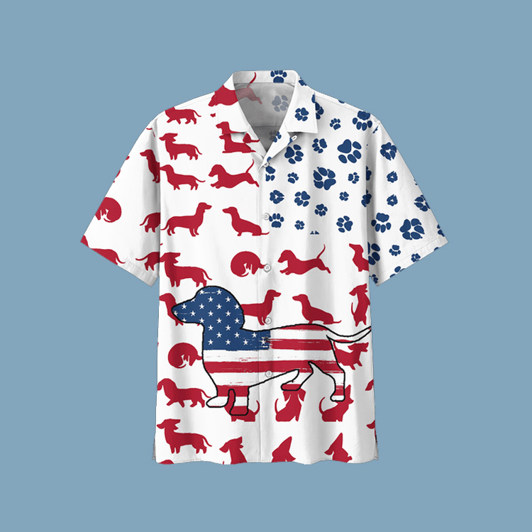 Dachshund Hawaiian shirt1