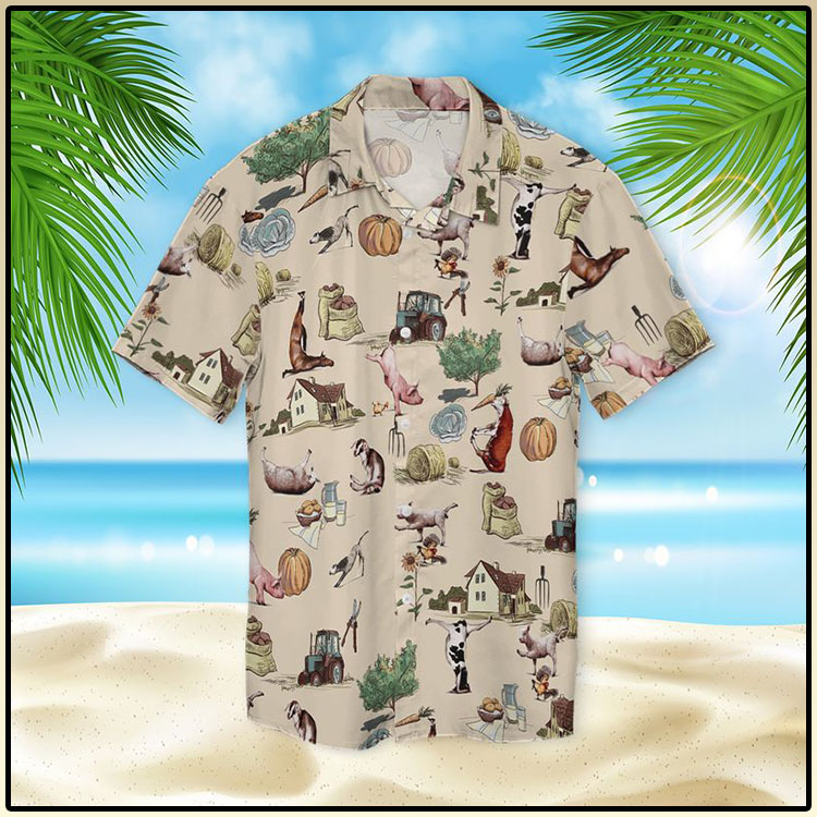 Farm Animal Yoga Pose Hawaiian Shirt54