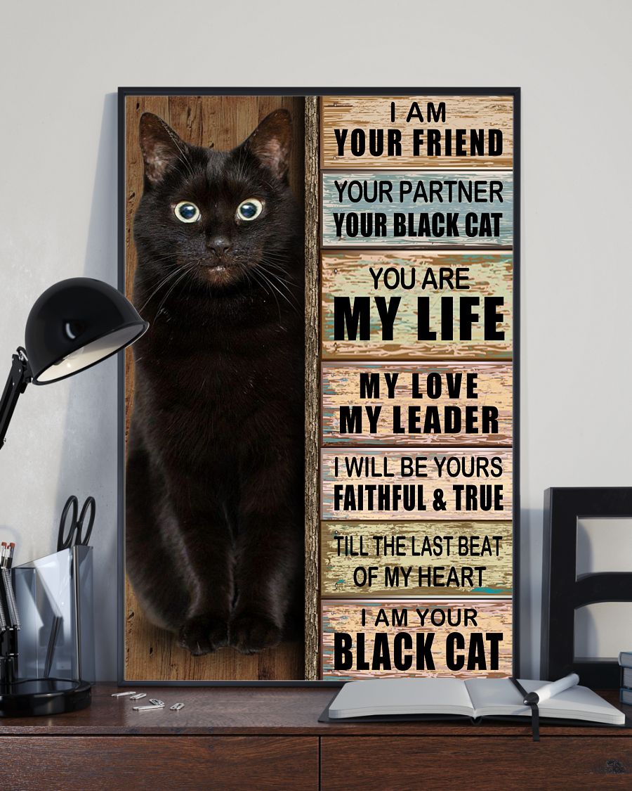 I am your friend your partner your black cat you are my life poster2