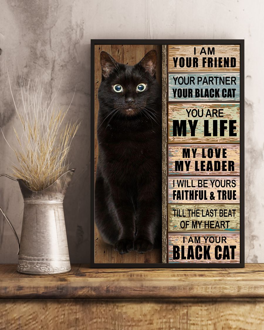 I am your friend your partner your black cat you are my life poster3