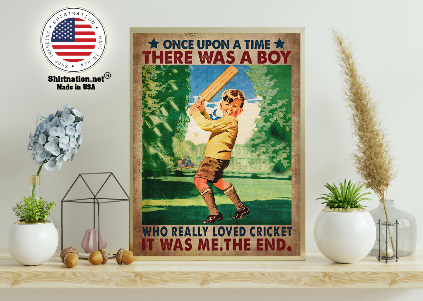 Once upon a time there was a boy who really loved cricket poster 11