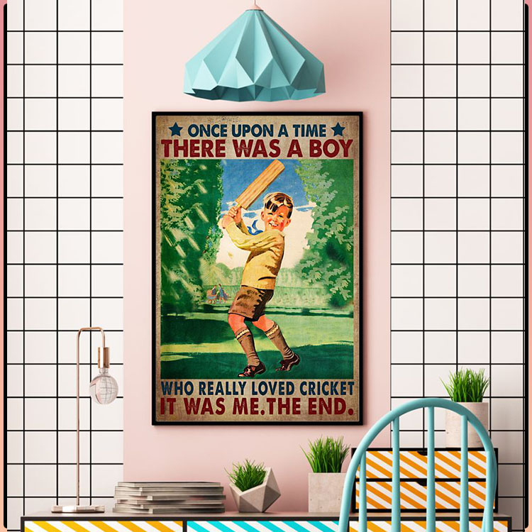 Once upon a time there was a boy who really loved cricket poster4