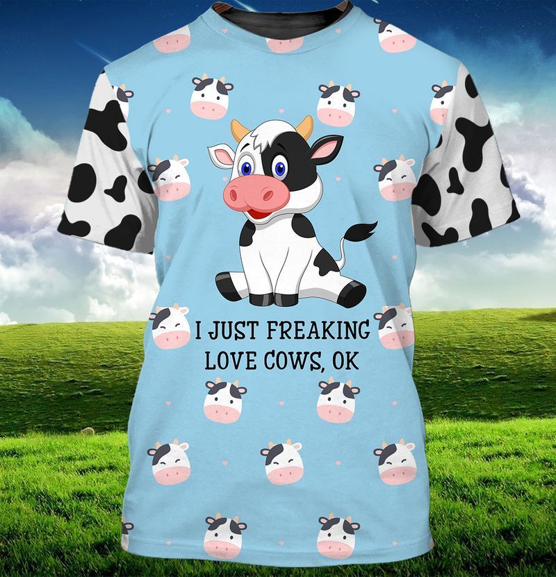 I Just Freaking Love Cows 3d Hoodie TS