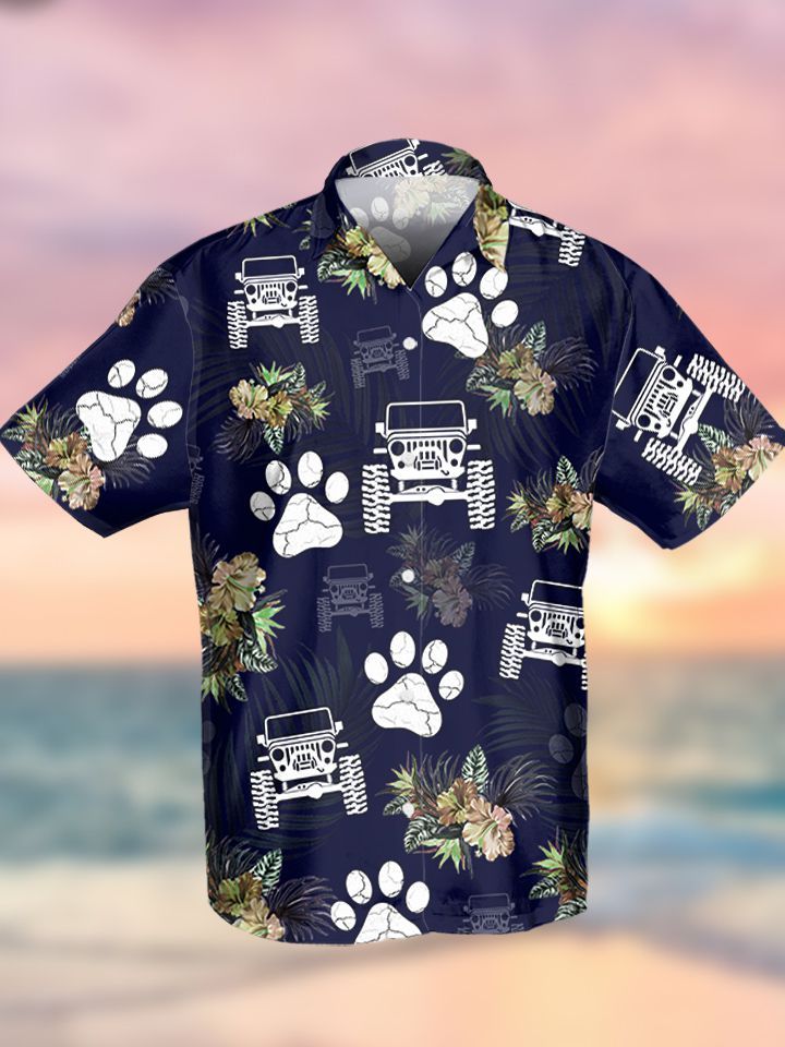 Jp Dog Tropical Hawaiian ShirtC