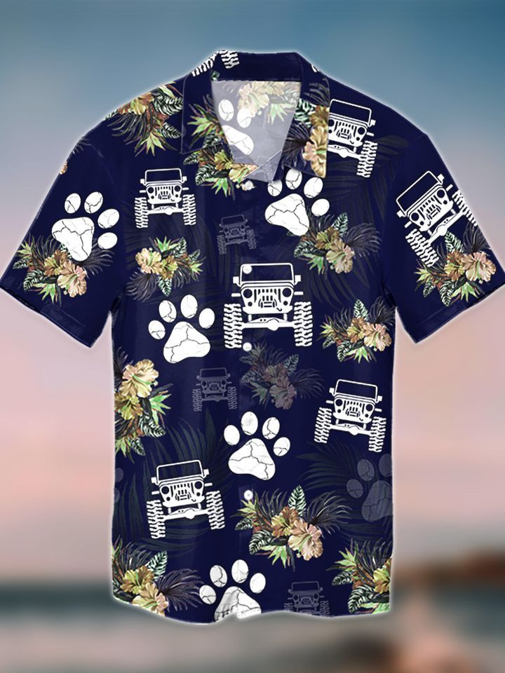 Jp Dog Tropical Hawaiian ShirtB