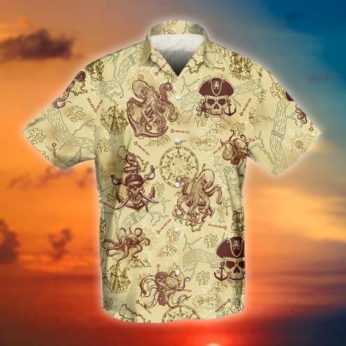 Octopus pirate hawaiian shirt 1