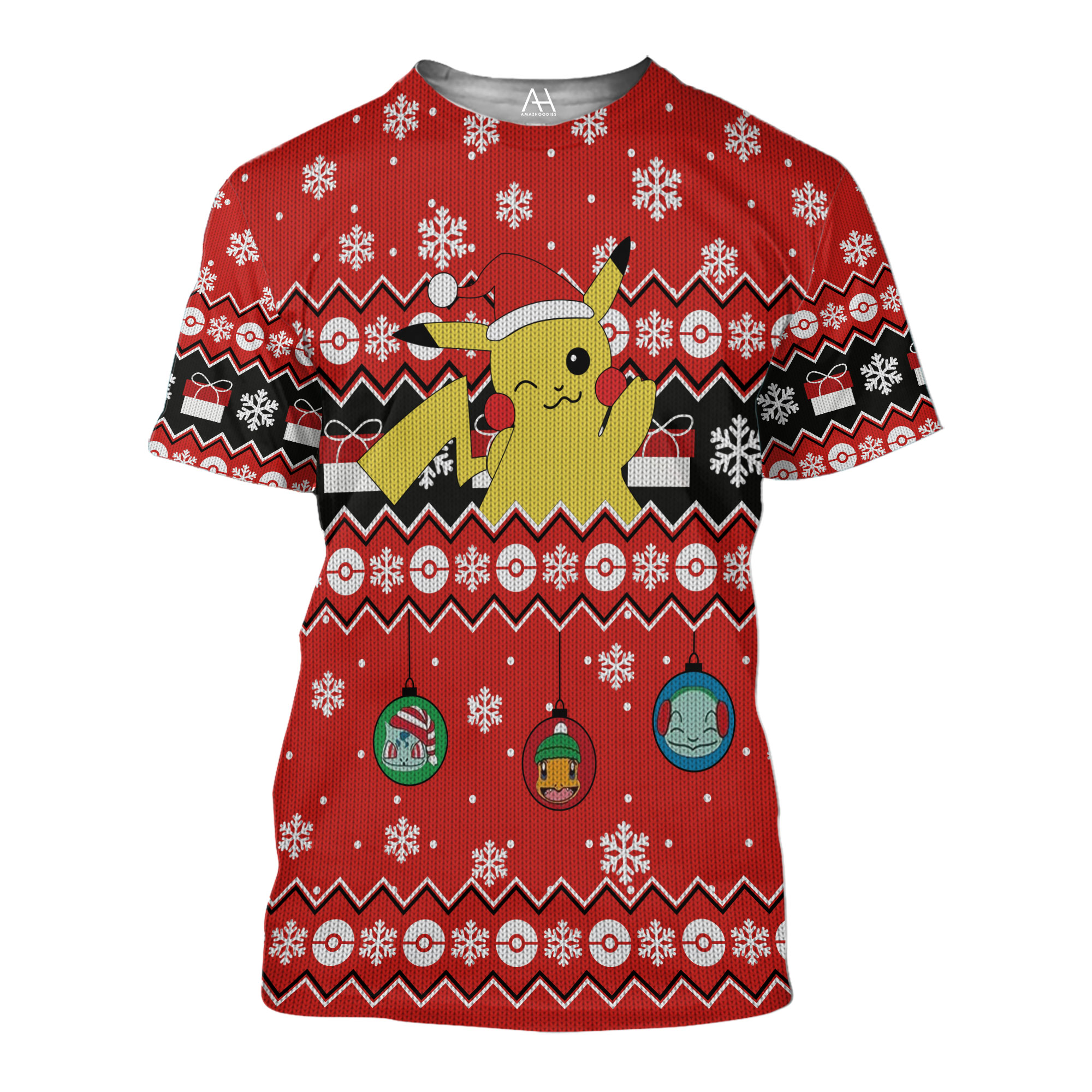 Pokemon Pikachu Christmas gift 3d shirt hoodie 3