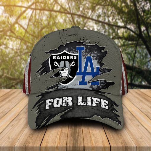 For Life Las Vegas Raiders Los Angeles Dodgers cap hat 1