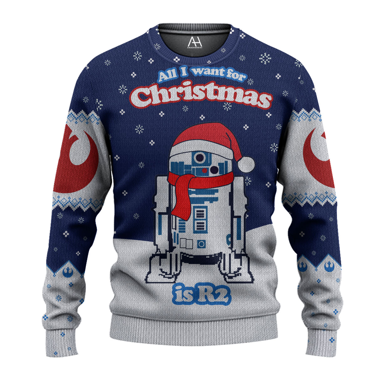 R2 D2 All i want for christmas is R2 3d shirt hoodie 1